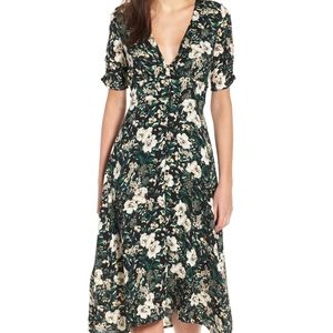 ASTR The Label Button Front Midi Dress